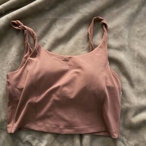 Lululemon Athletica Twist Strap Crop Tank in Pink